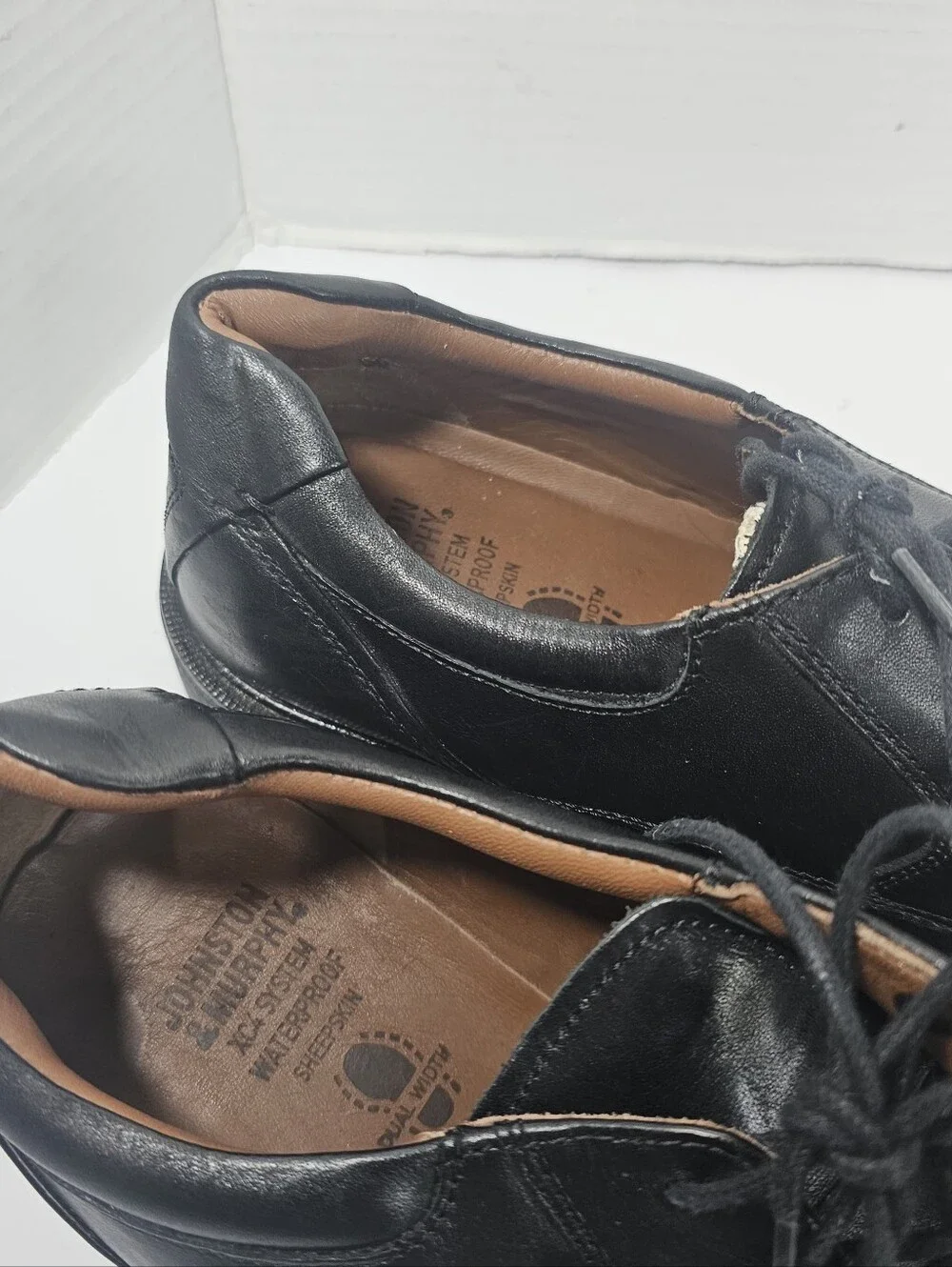 Johnston & Murphy Black  Lace-Up Dress Shoes Mens Sz 9